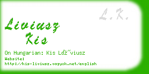 liviusz kis business card